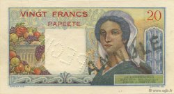 20 Francs TAHITI  1954 P.21bs EBC+