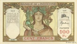 100 Francs Spécimen TAHITI  1939 P.14-s VZ+