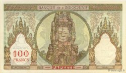 100 Francs TAHITI  1956 P.14cs FDC