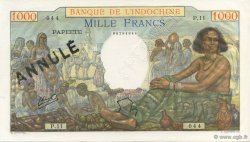 1000 Francs TAHITI  1954 P.15bs VZ