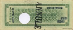 100 Francs TAHITI  1943 P.17b XF