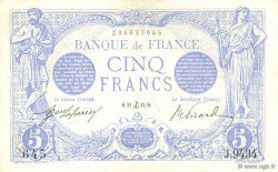 5 Francs BLEU FRANKREICH  1915 F.02.34 VZ+