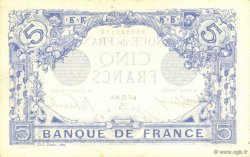 5 Francs BLEU FRANKREICH  1916 F.02.43 fST+
