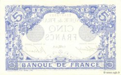 5 Francs BLEU FRANCIA  1916 F.02.44 q.FDC