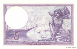 5 Francs FEMME CASQUÉE FRANCE  1918 F.03.02 UNC-