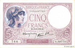 5 Francs FEMME CASQUÉE modifié FRANKREICH  1939 F.04.04 ST