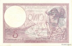 5 Francs FEMME CASQUÉE modifié FRANKREICH  1939 F.04.12 ST