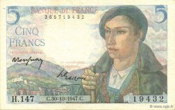 5 Francs BERGER FRANCIA  1947 F.05.07 AU