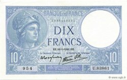 10 Francs MINERVE modifié FRANCIA  1941 F.07.28 q.FDC