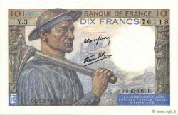 10 Francs MINEUR FRANCIA  1941 F.08.02 SC+