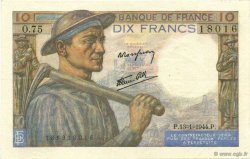 10 Francs MINEUR FRANCE  1944 F.08.10 SUP