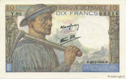 10 Francs MINEUR FRANCIA  1944 F.08.11 SC+