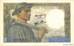 10 Francs MINEUR FRANCE  1947 F.08.17 UNC-