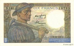10 Francs MINEUR FRANKREICH  1947 F.08.18 fST+