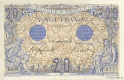 20 Francs BLEU FRANCIA  1906 F.10.01 AU