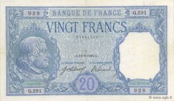 20 Francs BAYARD FRANCIA  1916 F.11.01 BB to SPL