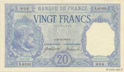 20 Francs BAYARD FRANCE  1918 F.11.03 XF