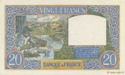 20 Francs TRAVAIL ET SCIENCE FRANCE  1940 F.12.02 AU-
