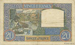 20 Francs TRAVAIL ET SCIENCE Grand numéro FRANCE  1940 F.12.03 TTB