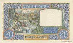 20 Francs TRAVAIL ET SCIENCE FRANCE  1940 F.12.07 XF