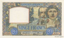 20 Francs TRAVAIL ET SCIENCE FRANCIA  1941 F.12.13 SC+