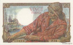20 Francs PÊCHEUR FRANCE  1943 F.13.05 UNC