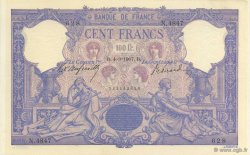 100 Francs BLEU ET ROSE FRANCIA  1907 F.21.21 EBC
