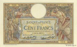 100 Francs LUC OLIVIER MERSON grands cartouches FRANCIA  1927 F.24.06 EBC+