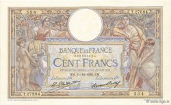 100 Francs LUC OLIVIER MERSON grands cartouches FRANCE  1930 F.24.09 XF
