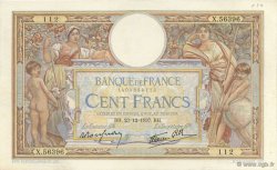 100 Francs LUC OLIVIER MERSON type modifié FRANKREICH  1937 F.25.06 fVZ