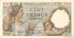 100 Francs SULLY FRANCE  1940 F.26.22 XF