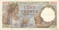 100 Francs SULLY FRANCE  1940 F.26.42 XF