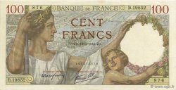 100 Francs SULLY FRANCE  1941 F.26.48 UNC-