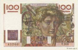 100 Francs JEUNE PAYSAN FRANCE  1947 F.28.15 UNC-