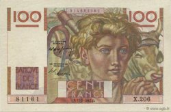 100 Francs JEUNE PAYSAN FRANCE  1947 F.28.15 XF