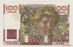 100 Francs JEUNE PAYSAN Fauté FRANKREICH  1948 F.28.18 VZ+