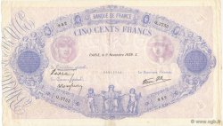 500 Francs BLEU ET ROSE type modifié FRANCIA  1939 F.31.47 q.SPL