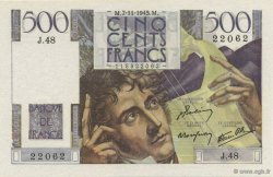 500 Francs CHATEAUBRIAND FRANCIA  1945 F.34.03 SC+