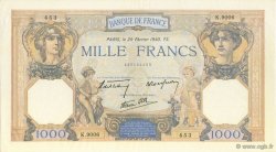 1000 Francs CÉRÈS ET MERCURE type modifié FRANCIA  1940 F.38.43 SC+