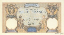 1000 Francs CÉRÈS ET MERCURE type modifié FRANCIA  1940 F.38.46