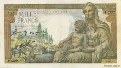 1000 Francs DÉESSE DÉMÉTER FRANCE  1943 F.40.25 XF
