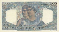 1000 Francs MINERVE ET HERCULE FRANCE  1945 F.41.01 XF+