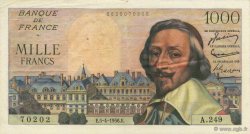 1000 Francs RICHELIEU FRANCE  1956 F.42.20 XF-