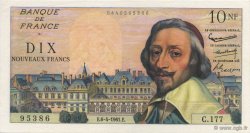 10 Nouveaux Francs RICHELIEU FRANKREICH  1961 F.57.15 fST