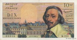10 Nouveaux Francs RICHELIEU FRANCIA  1963 F.57.22 EBC