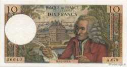 10 Francs VOLTAIRE FRANCE  1971 F.62.49 AU