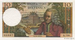 10 Francs VOLTAIRE FRANCE  1972 F.62.57 pr.NEUF