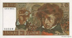 10 Francs BERLIOZ FRANKREICH  1975 F.63.14 fST+