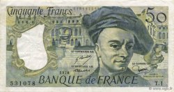 50 Francs QUENTIN DE LA TOUR FRANKREICH  1976 F.67.01 fVZ