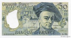 50 Francs QUENTIN DE LA TOUR FRANCE  1988 F.67.14A50 UNC-